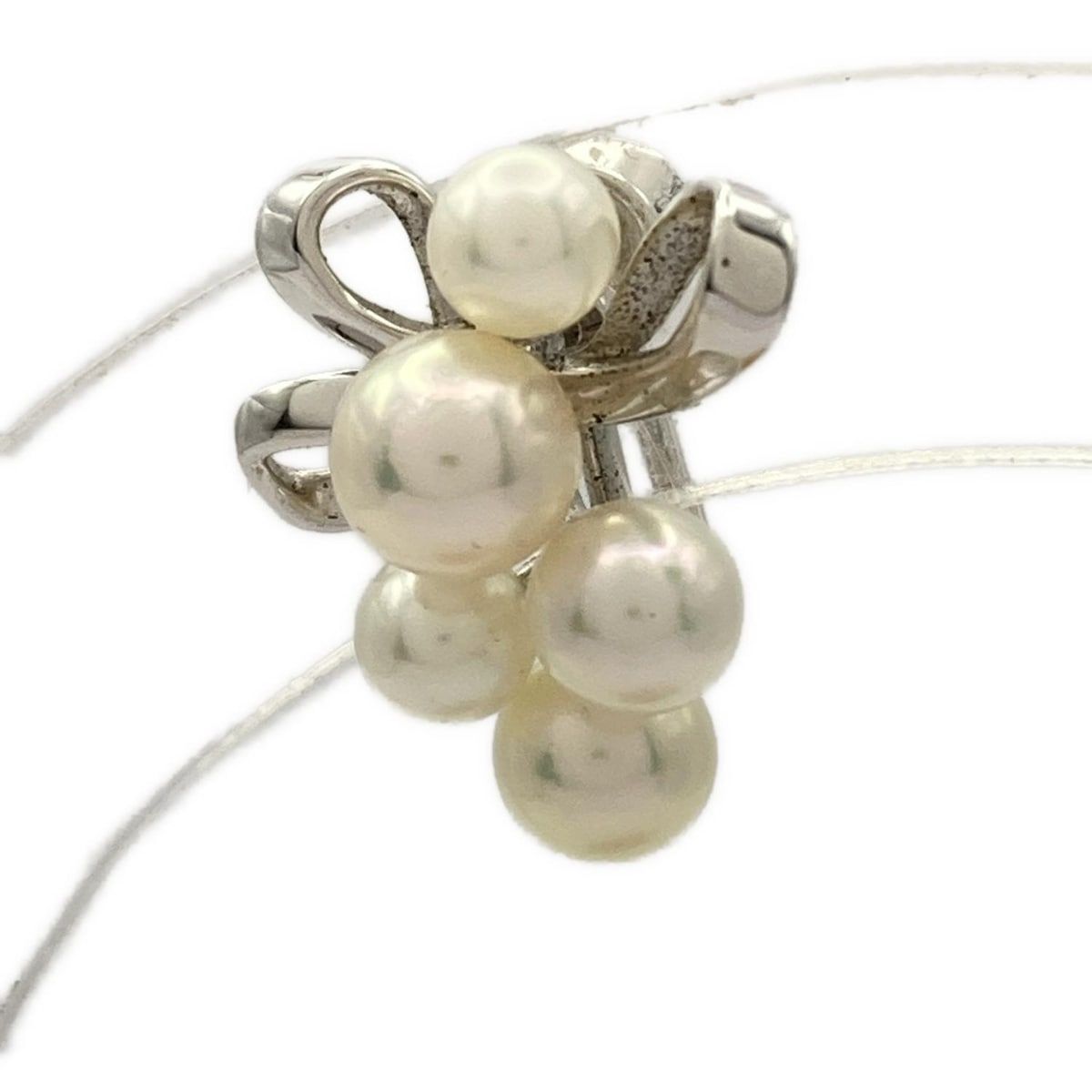 mikimoto ミキモト イヤリング シルバー 白 片側