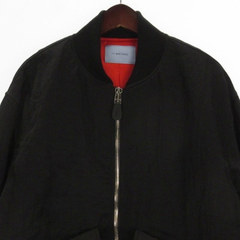 ミシェル 71 MICHAEL フライトジャケット 中綿 ブルゾン ブラック M