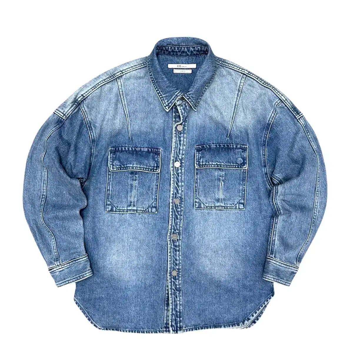 ZIOSONGZIO オーバーサイズ スリット デニムジャケット 95