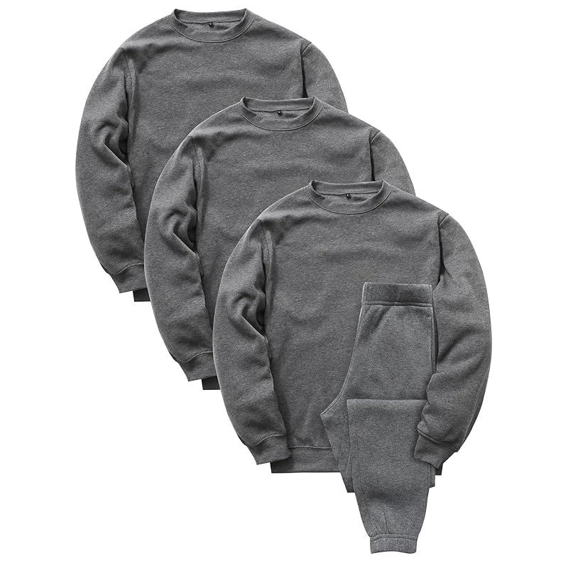 Nutopia スウェット パジャマ 裏起毛 上下セット ルームウェア S チャコール 上下セット×3点