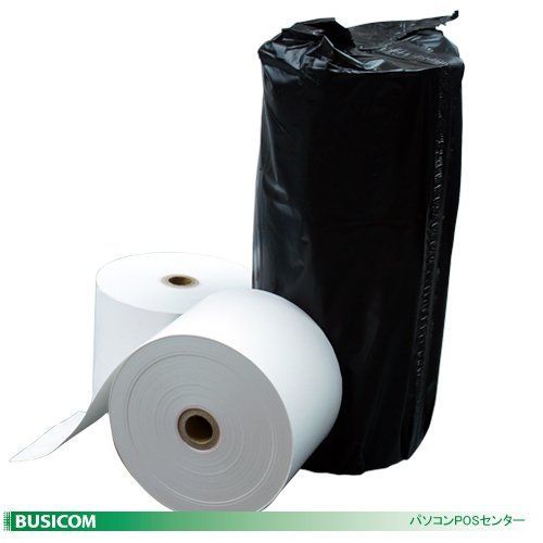 ビジコム純正 三菱製紙国産 感熱レジロール紙 58mm幅×外径80φ×内径12mm