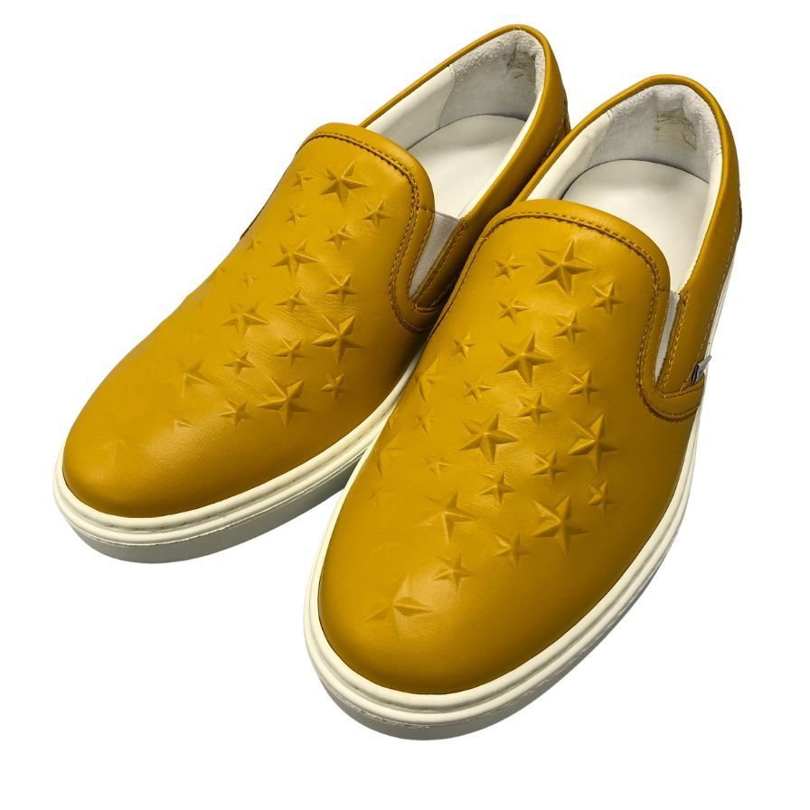 ジミーチュウ スリッポン スニーカー イエロー エンボス【AFD4