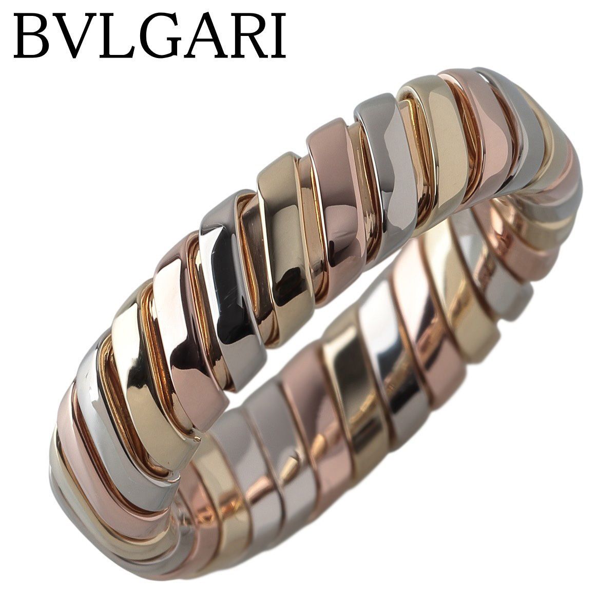ブルガリ トゥボガス リング スリー 約17号 750 仕上げ済 BVLGARI 23910