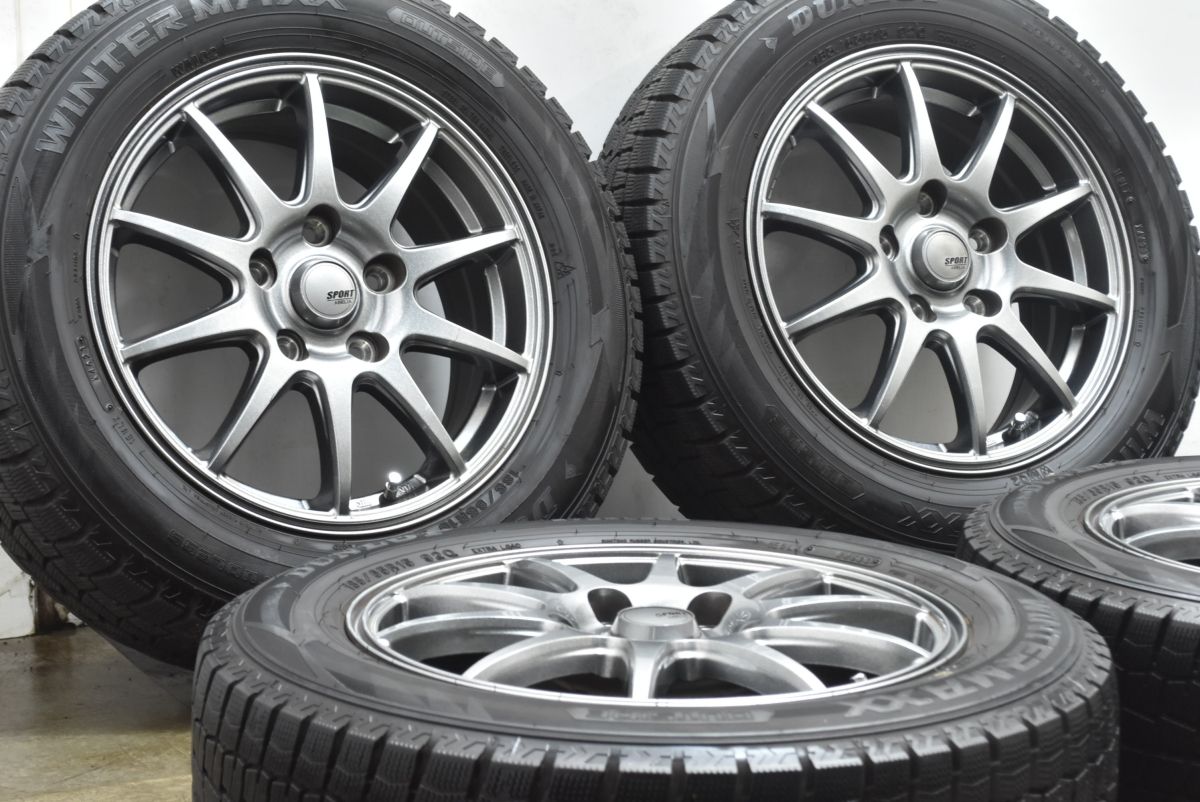 バリ溝 SPORT ABELIA 15 in 6 J 53 PCD 114 3 ダンロップ ウィンターマックス WM 02 185 65 R フリード ノア ヴォクシー エスクァイア