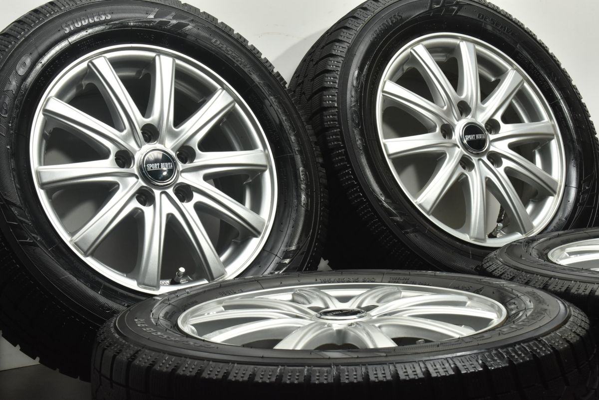 超バリ溝 SPORT RUOTA 15 in 6 J 53 PCD 114 3 トーヨー ガリットGIZ 195 65 R ノア ヴォクシー セレナ ステップワゴン アクセラスポーツ