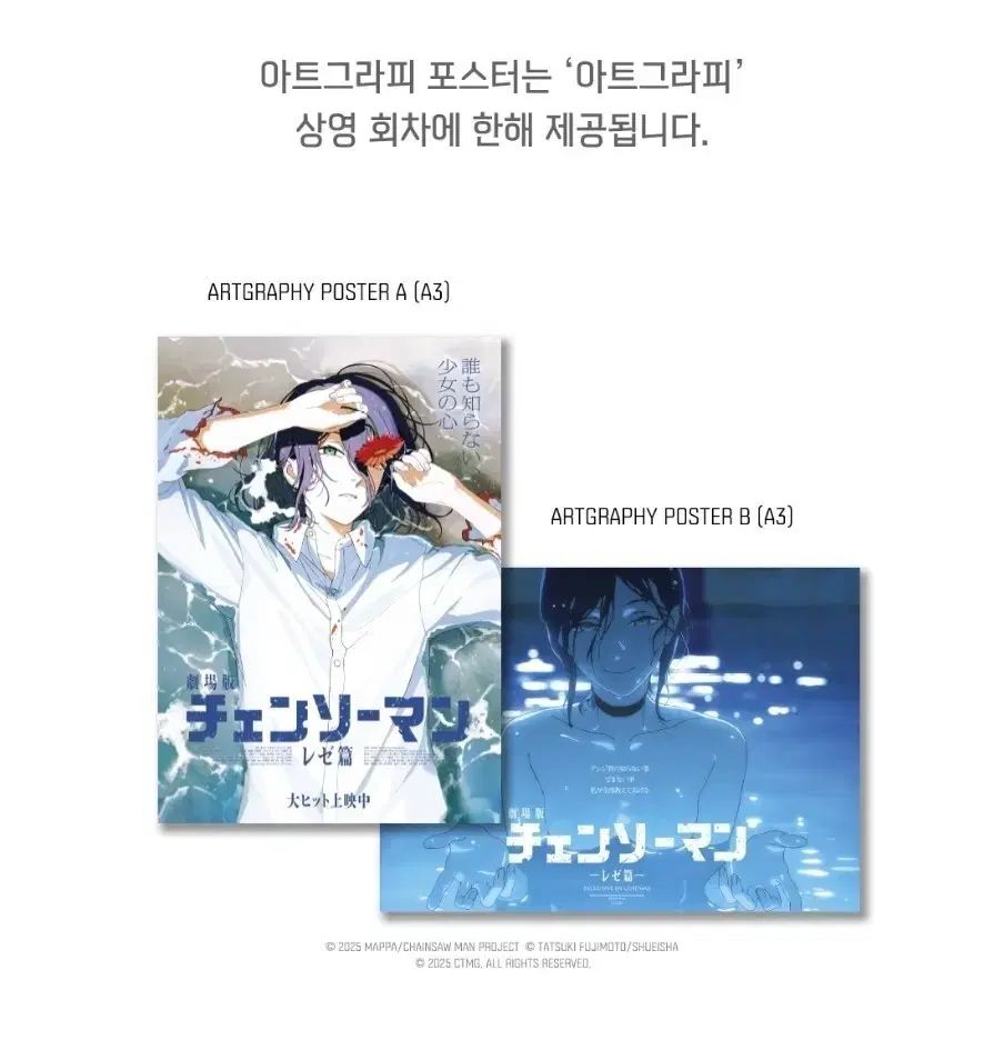 チェンソーマン アートグラフィ ポスター A3 2種