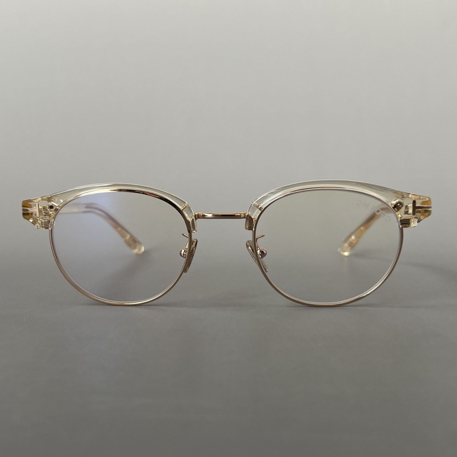 トムフォード メガネ アジアンフィット ウェリントン クリア ゴールド 金 透明 トムフォード メガネ TOM FORD アジアンフィット ラウンド 眼鏡 クリア
