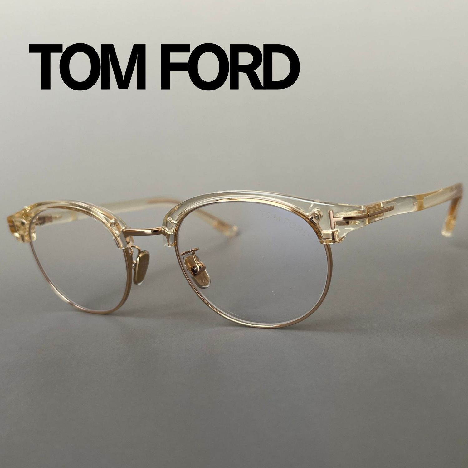 トムフォード メガネ TOM FORD アジアンフィット ラウンド 眼鏡 クリア