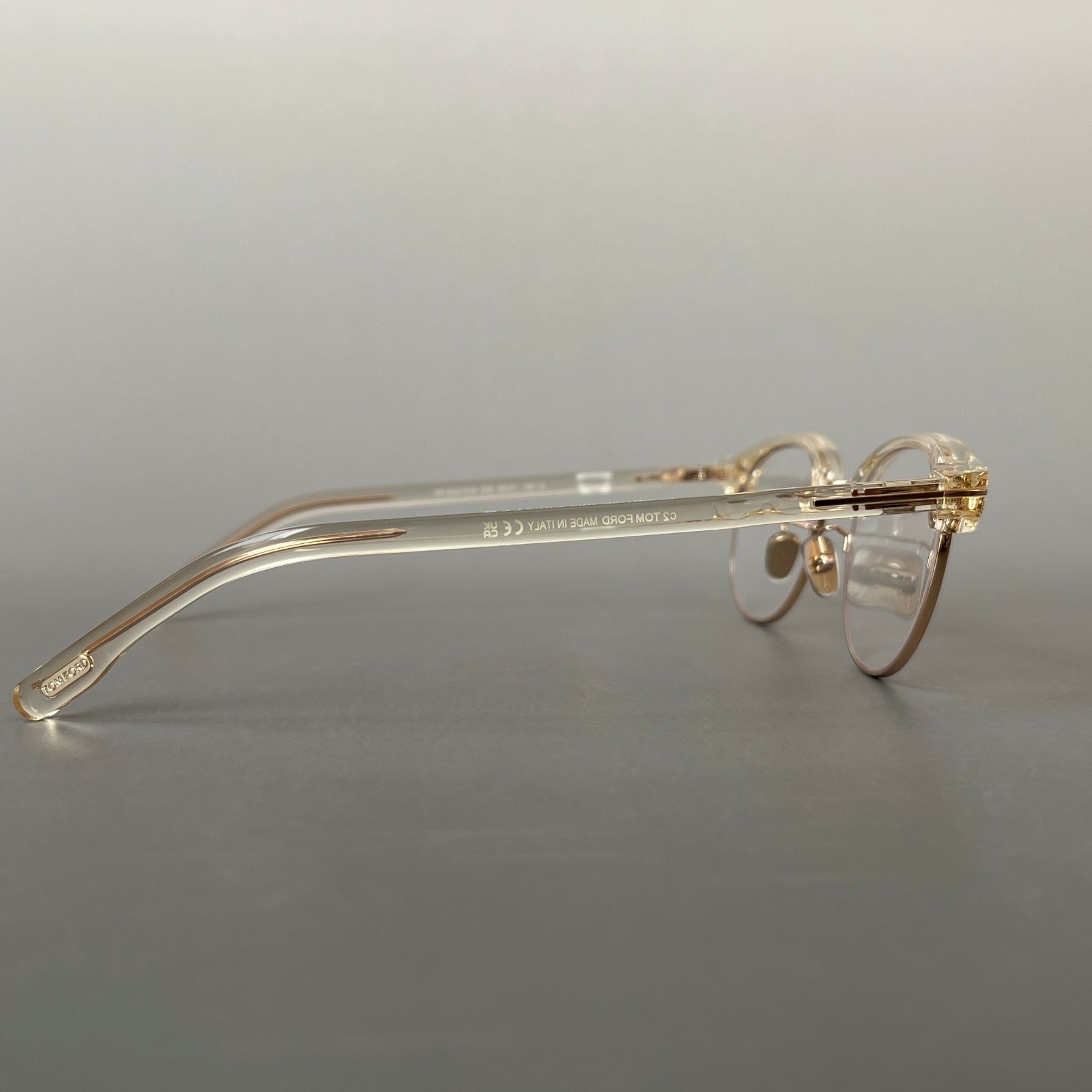 トムフォード メガネ TOM FORD アジアンフィット ラウンド 眼鏡 クリア