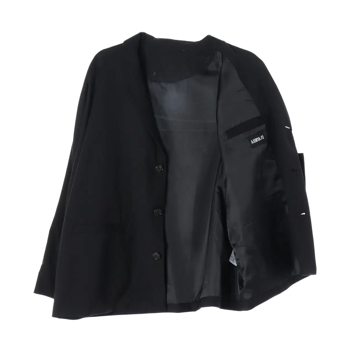 アジョバイアジョ ブラック マルチ ポケット バット ウィング ジャケット