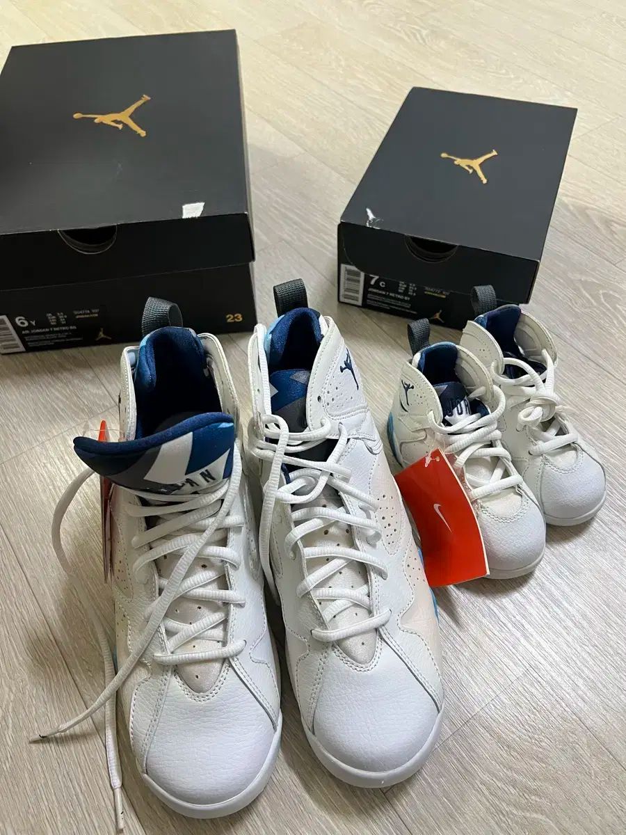 ジョーダン7 レトロ 白 青 6Y 7C サイズ