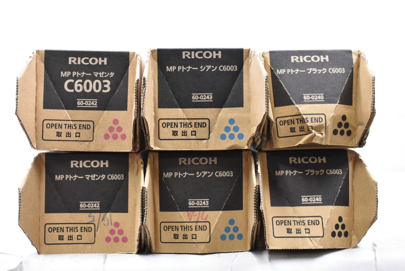 リコー 純正 トナー C6003 3色5本 シアン マゼンタ ブラック RICOH IT684Q4EFBH4-L05-byebye