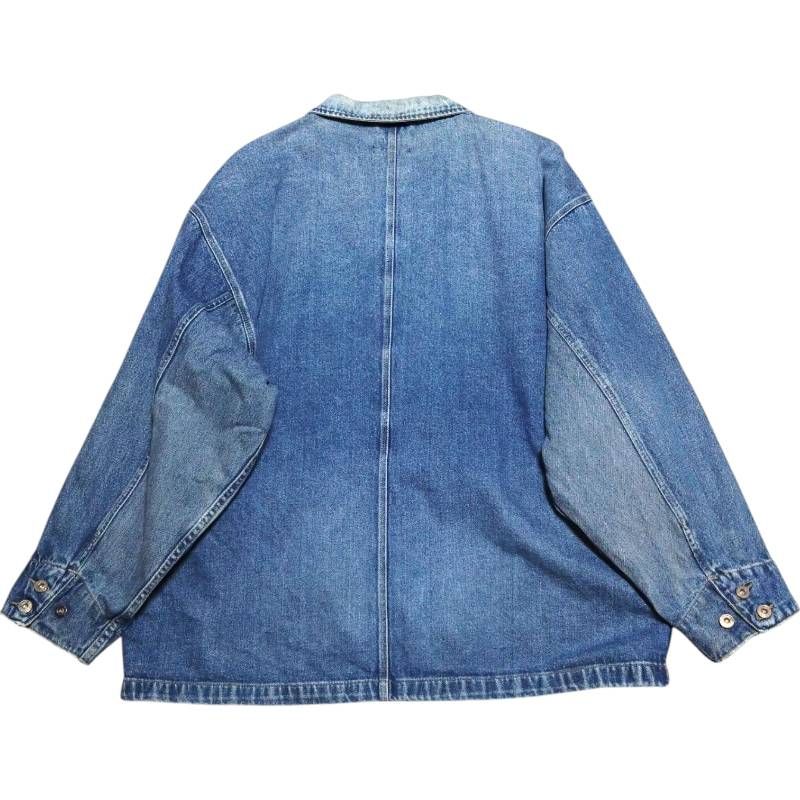 90s CODE ZERO denim engineer jacket ヴィンテージ デニム エンジニアジャケット XL インディゴ 古着 カバーオール
