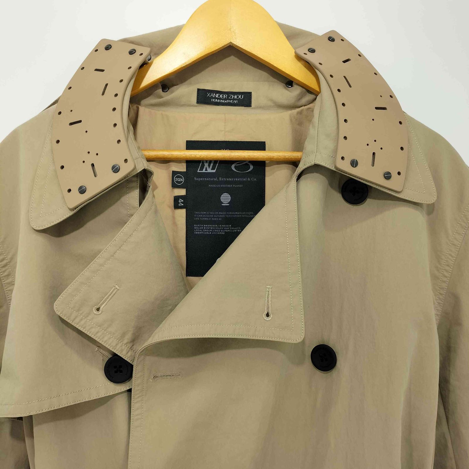 Xander Zhou ザンダーゾウ 2019ss 変形 ショートトレンチコート Xander Zhou ザンダーゾウ 2019ss 変形 ショートトレンチコート