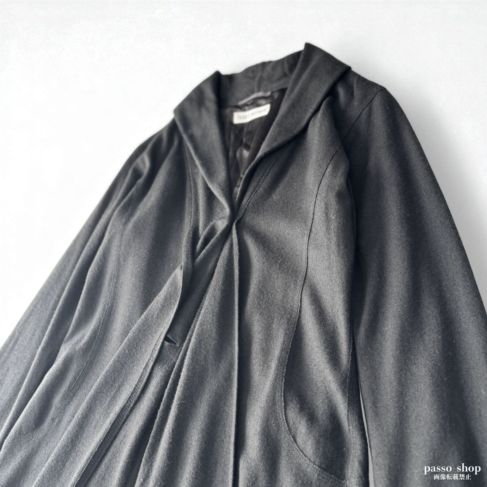 ISSEY MIYAKE イッセイミヤケ ウールジャケット ブラック 黒 サイズ3 レディース フ フライフロント IM13FA540