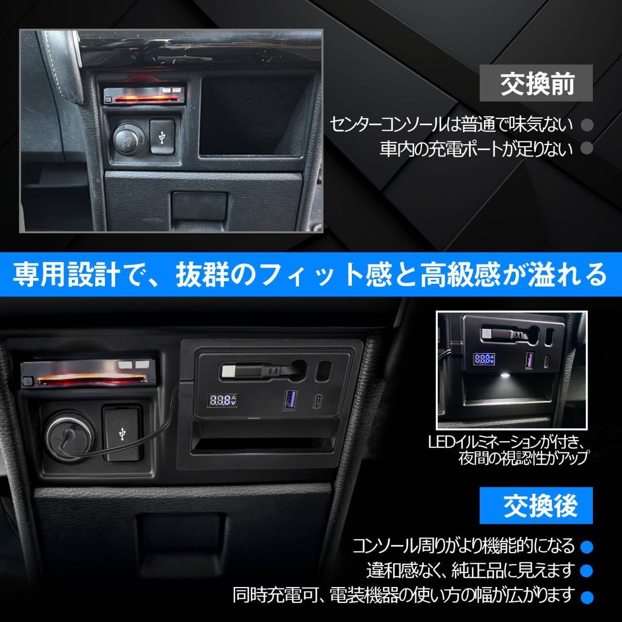 後期 CV1W CV2W D5 CV4W CV5W QC3.0 USB デリカ Type-C シガーソケット