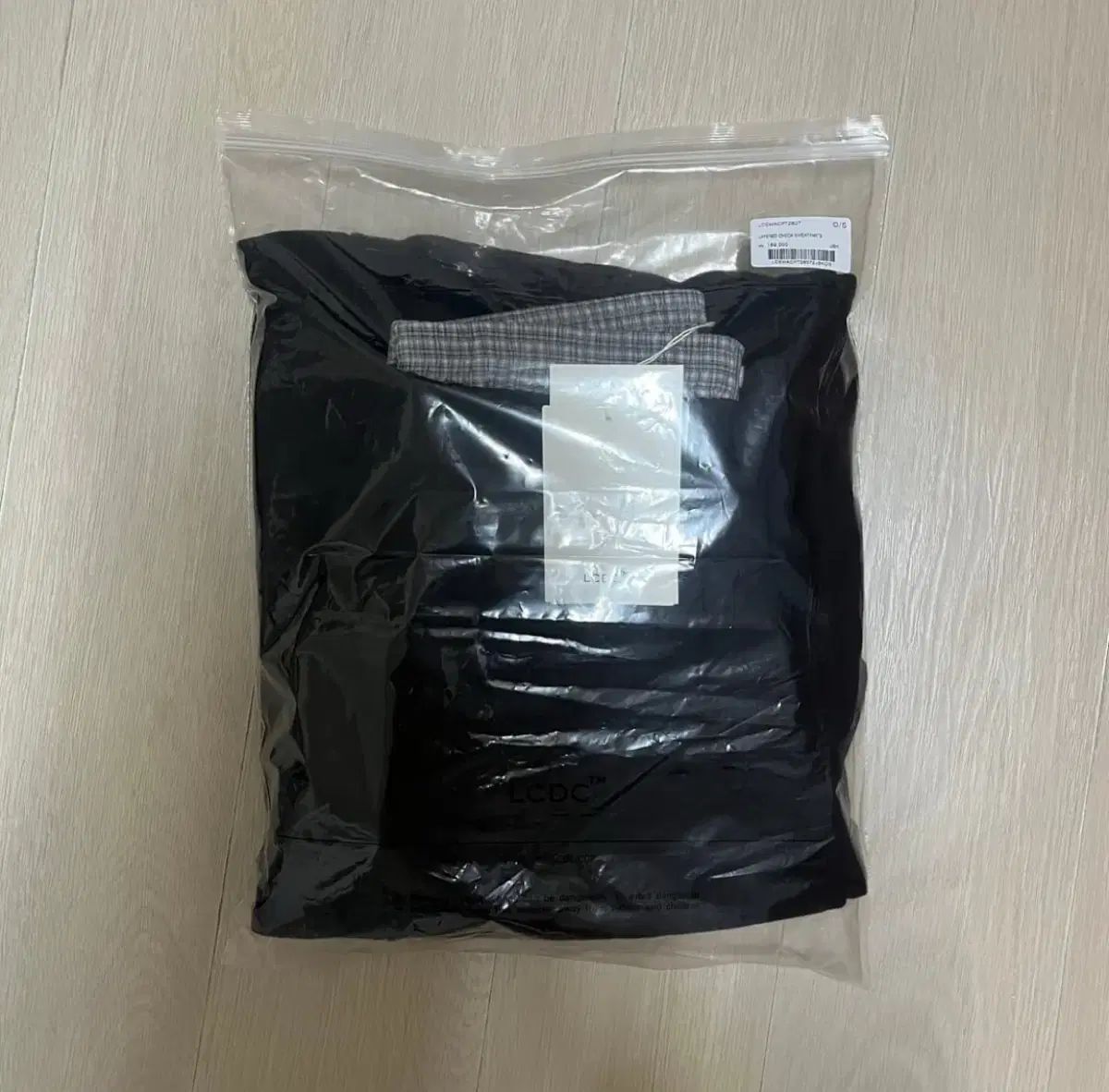 LCDC レイヤード CHECK スウェットパンツ ブラック LCDC パンツ