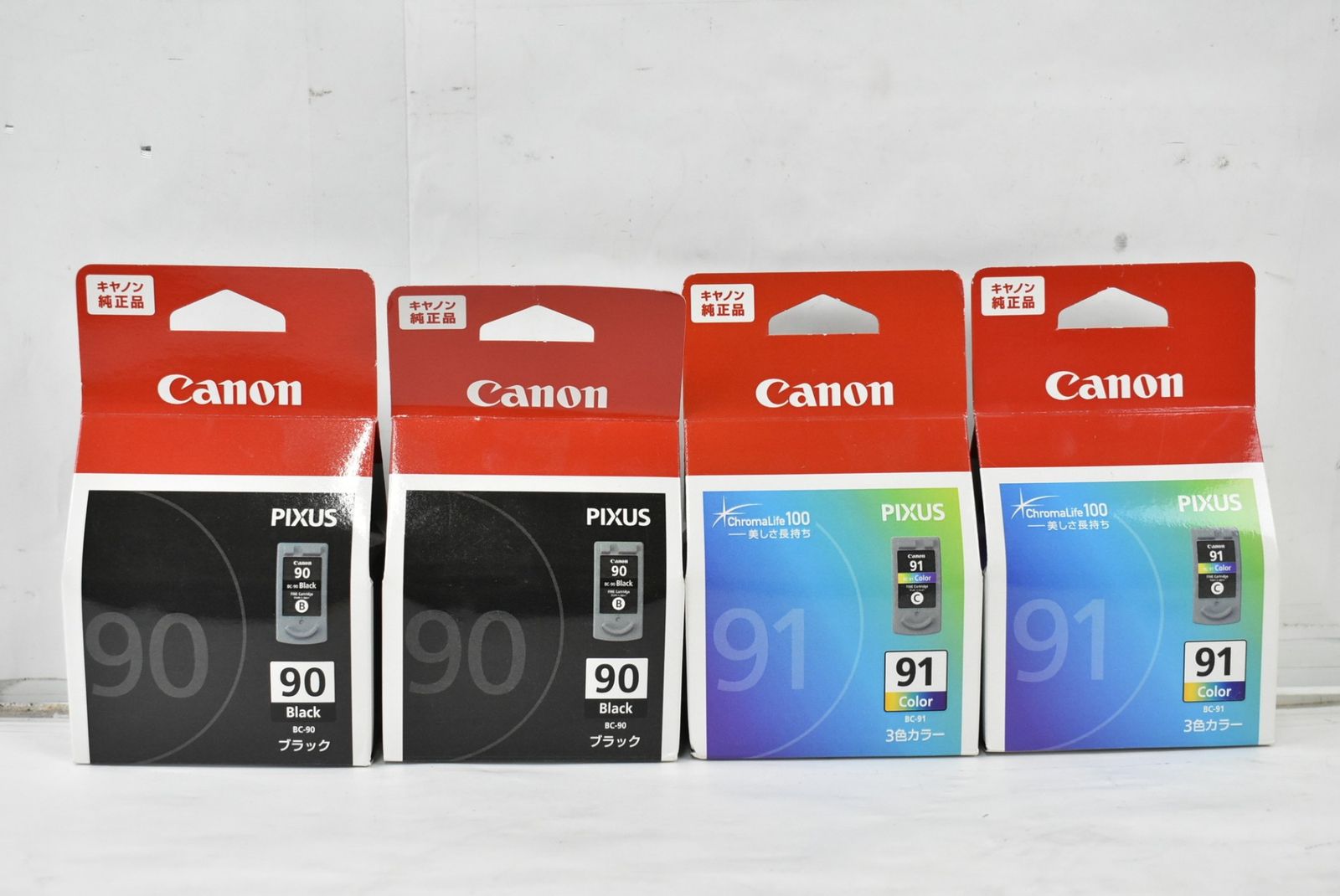 キャノン 純正 カートリッジ BC-90 BC-91 2種4箱 ブラック 3種 CANON ITKYWKPYO3P4-L01-byebye