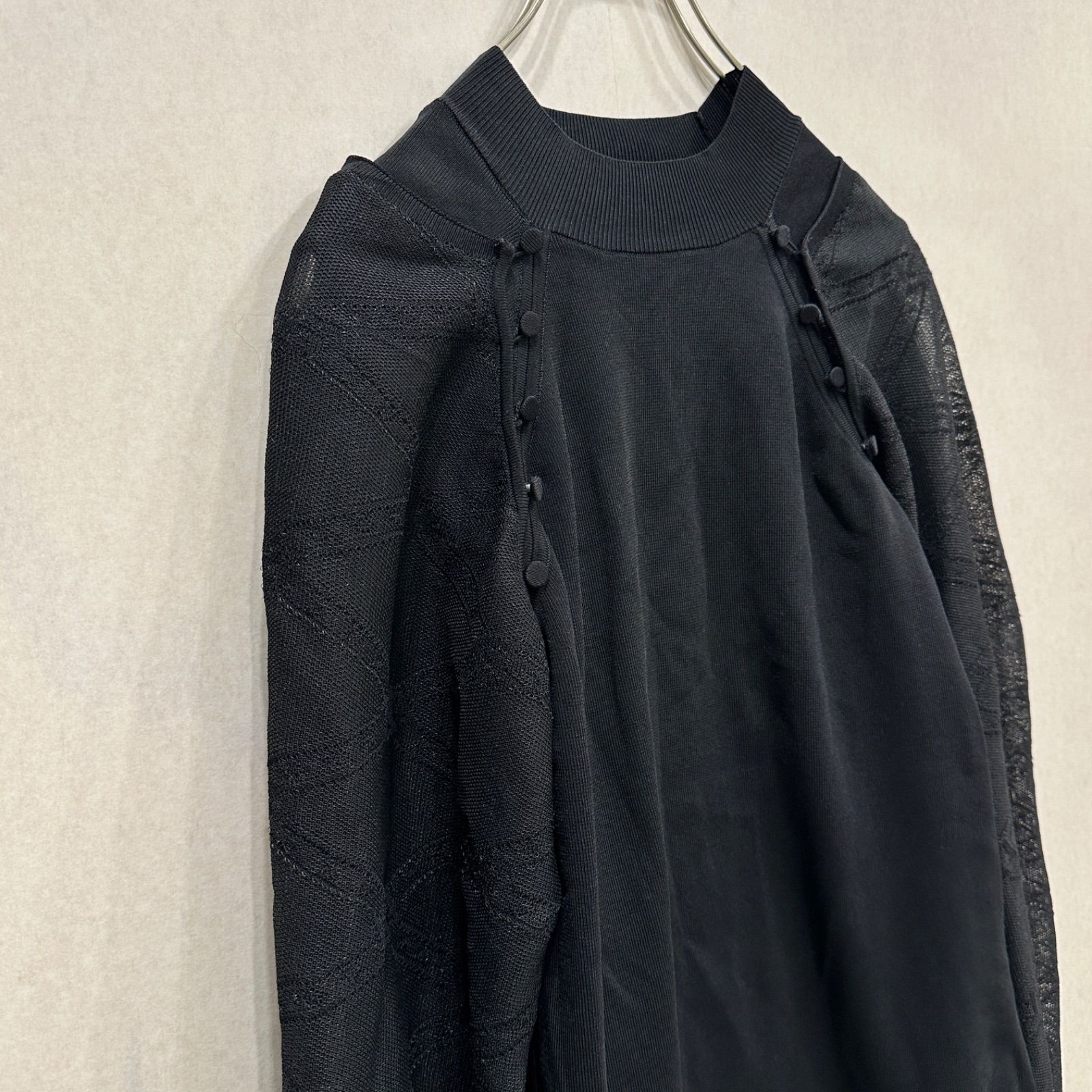 美品】Ameri MANY WAY RAGLAN SLEEVE KNIT ブラック 黒 アメリ 