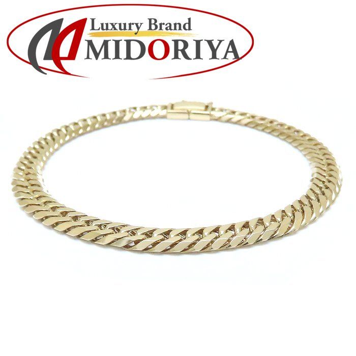 喜平ブレスレット K 18 YG イエローゴールド 6面 ダブル 20 cm 21.4 g メンズ 129179 FJ