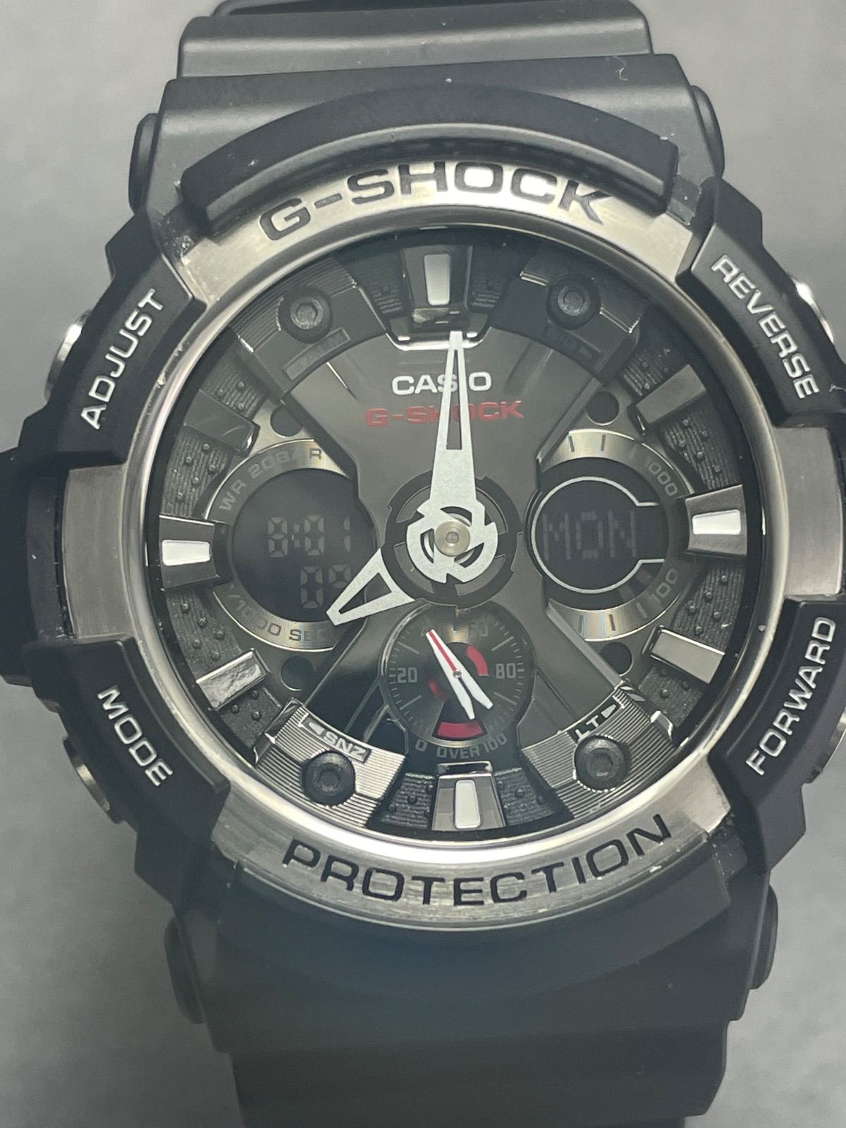 CASIO カシオ G SHOCK ジーショック GA 200 ブラック デジ アナ デジタル アナログ メンズ腕時計 ビックフェイス ゴツい ビックケース