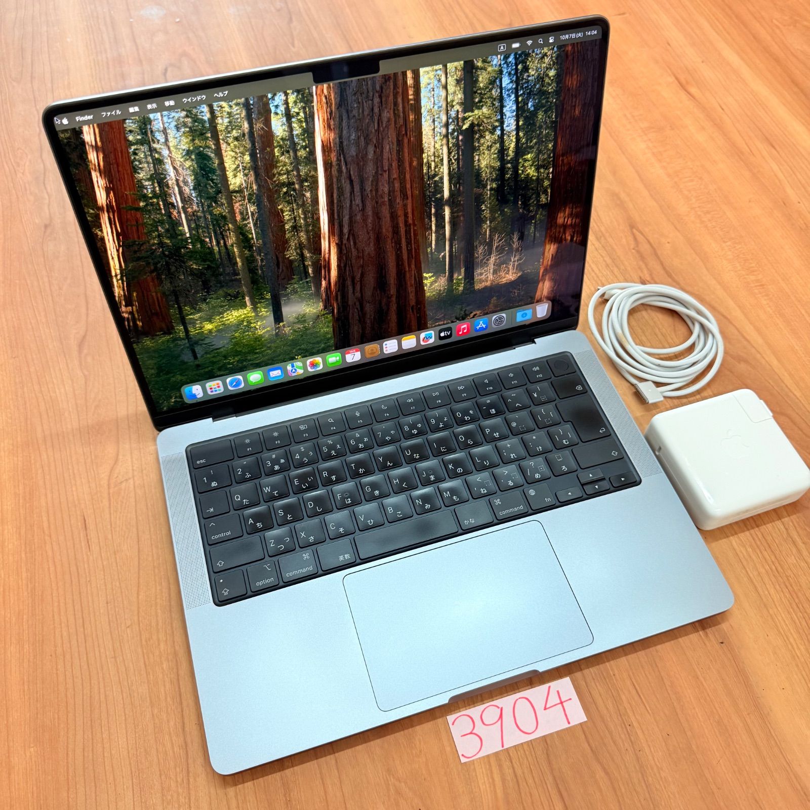 動作 済み MacBook pro 14インチ 2021 Apple M1 MAX 64GB 512GB 動画編集 カメラ内蔵 ノートPC SSD搭載 macOS み 3904