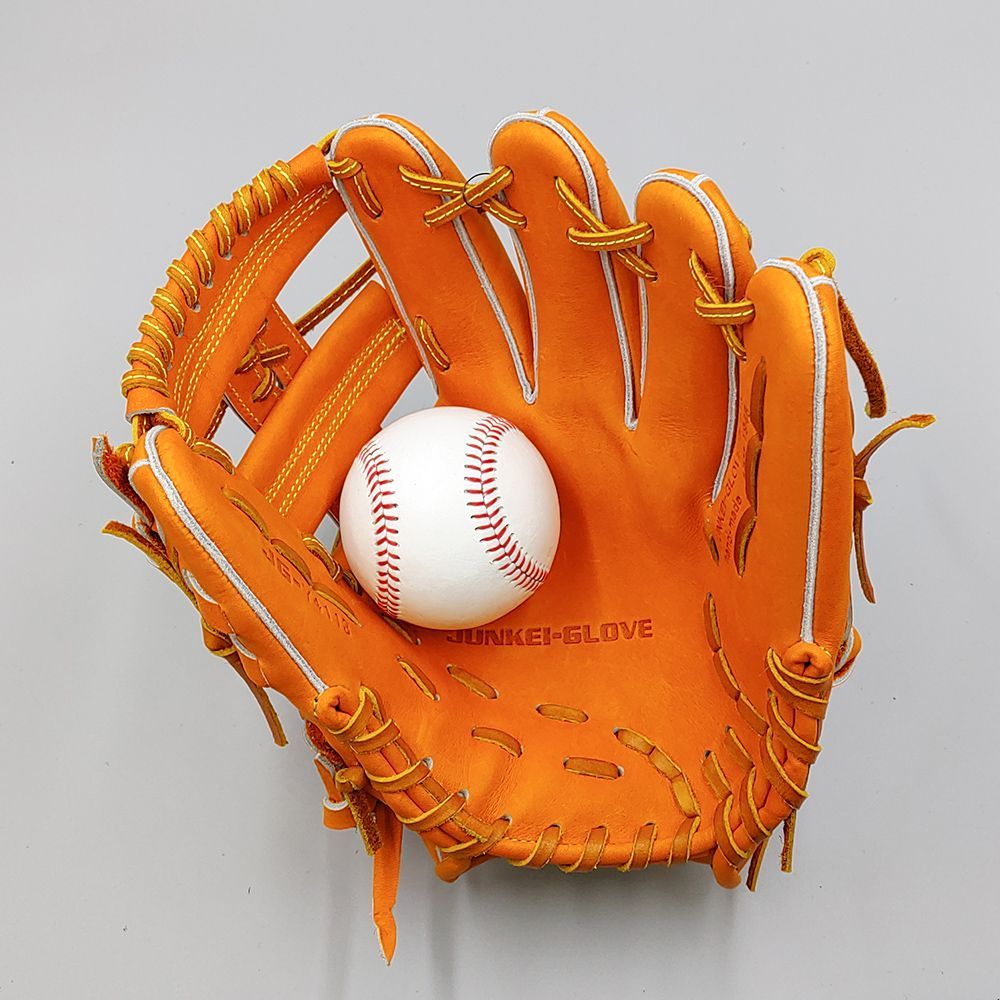 短翌日配送。 高校野球対応 ジュンケイ 硬式グローブ 内野手用 型付け済み junkei グラブ NE1313