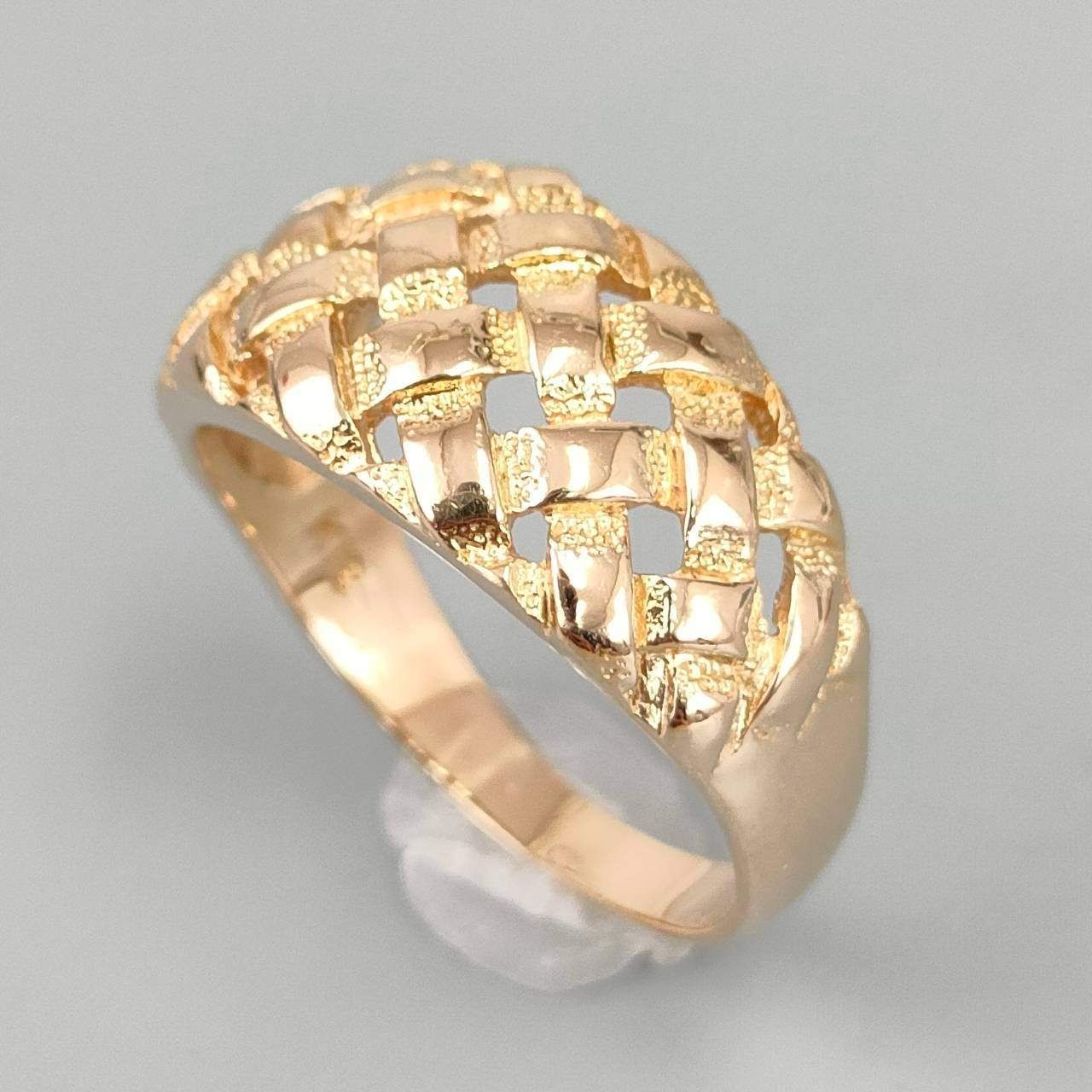 18金 K18 男女兼用 メッシュリング 3.52g 9~10号 D439