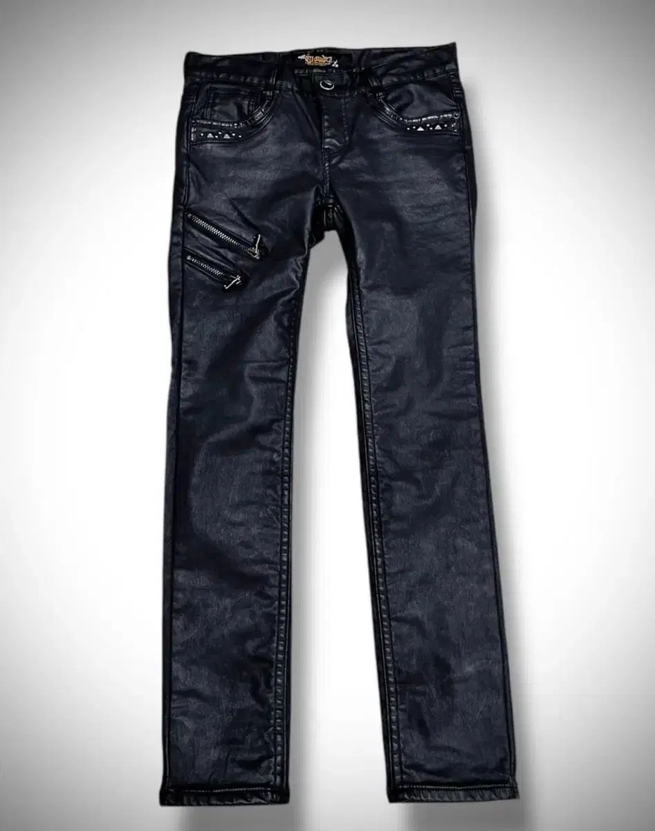 ヴィンテージ Cloud 9 ブラック コーティングデニム ロックシーク パンク vkei y2k