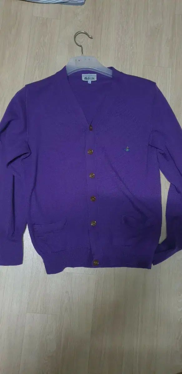 Vivienne Westwood パープル カーディガン XL ボタン1つ紛失