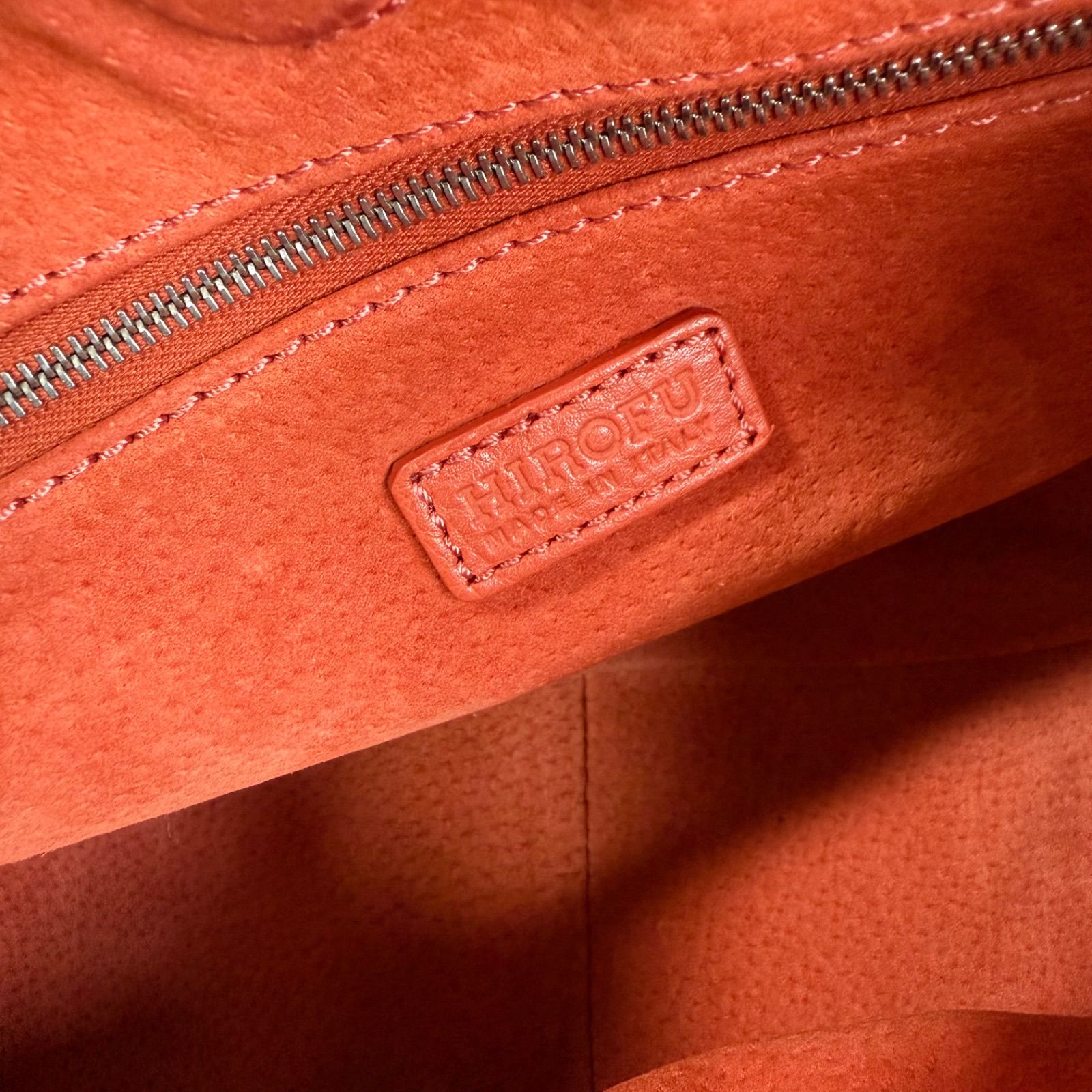 極美品✨ヒロフ シボレザー 無地 オールレザー ショルダー トート