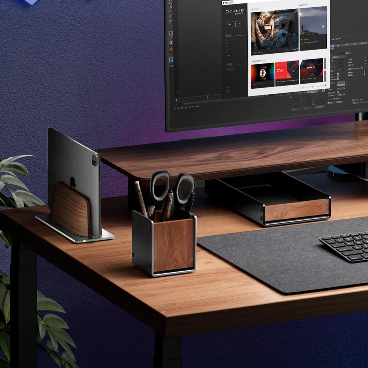 新品 amesoba ペンホルダー ウォールナット ブラックアルミニウム合金