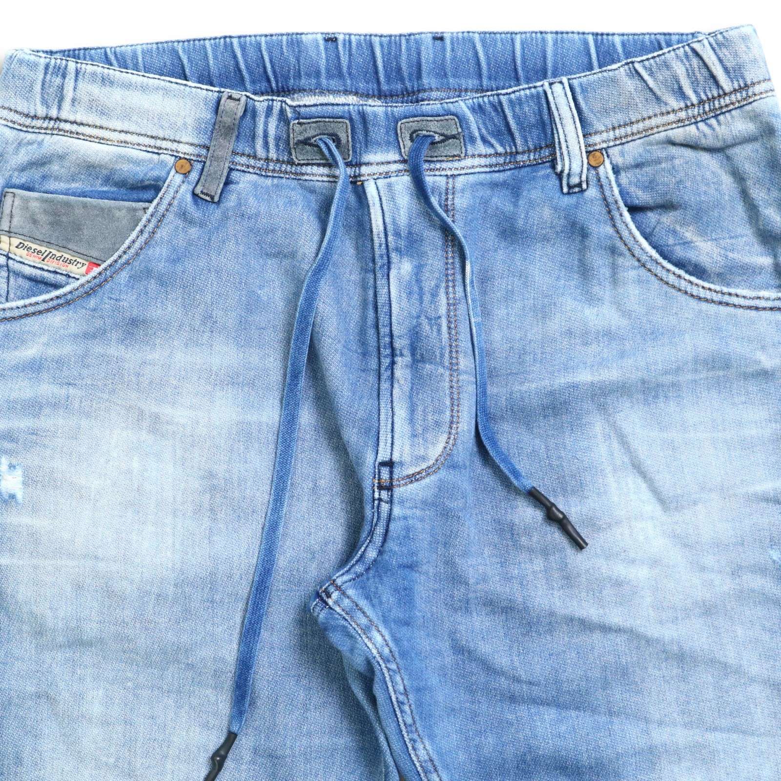 美品【DIESEL】30/KROOLEYCB-NE/ジョグ ジーンズ/スウェット DIESEL 【並行輸入品】ディーゼル ジョグジーンズ メンズ ライトブルー