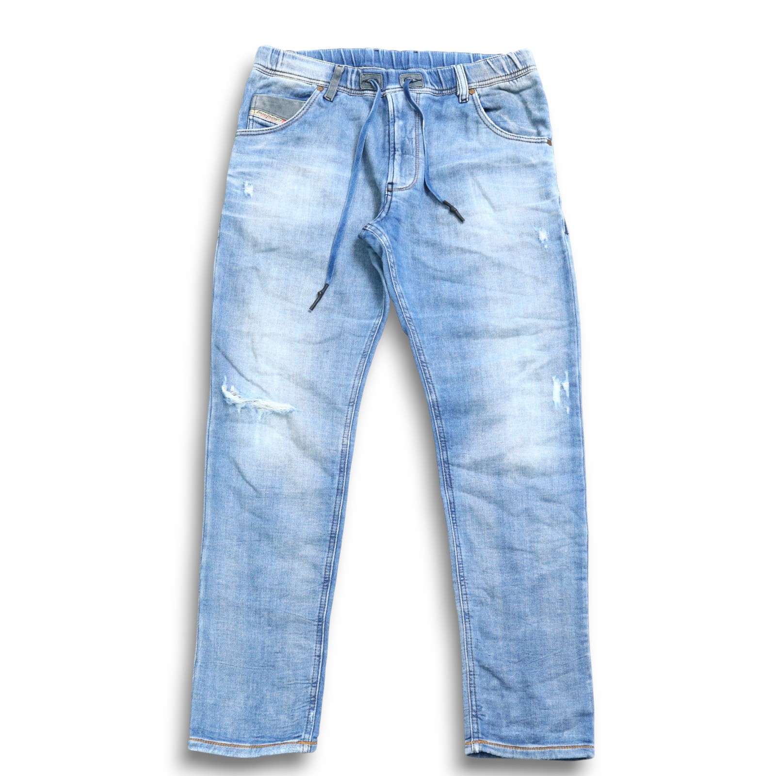 美品【DIESEL】30/KROOLEYCB-NE/ジョグ ジーンズ/スウェット DIESEL ディーゼル 【KROOLEY-NE】 ダメージ加工☆ イージー