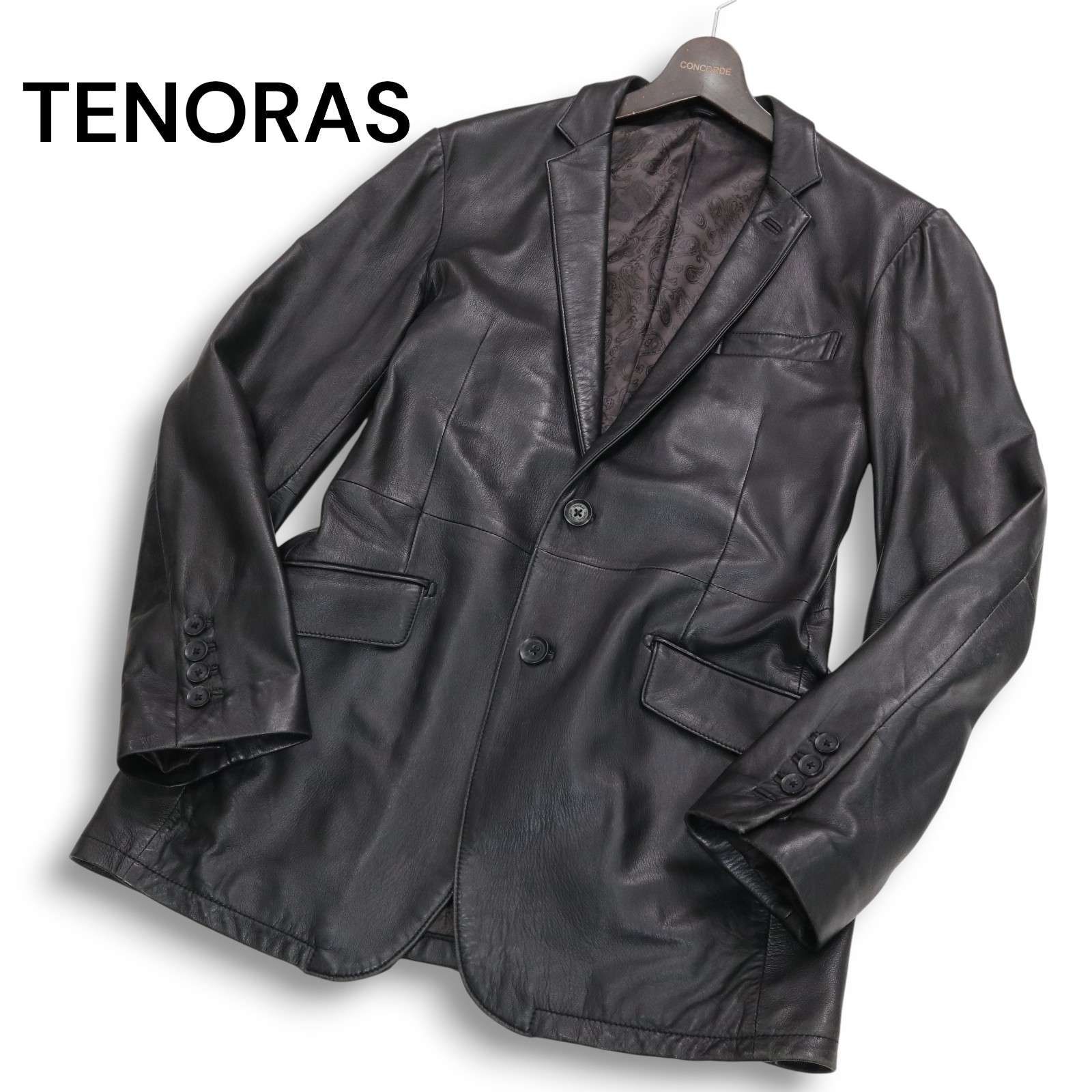 TENORAS メンズティノラス 秋冬 羊革☆ ラム レザー テーラード 