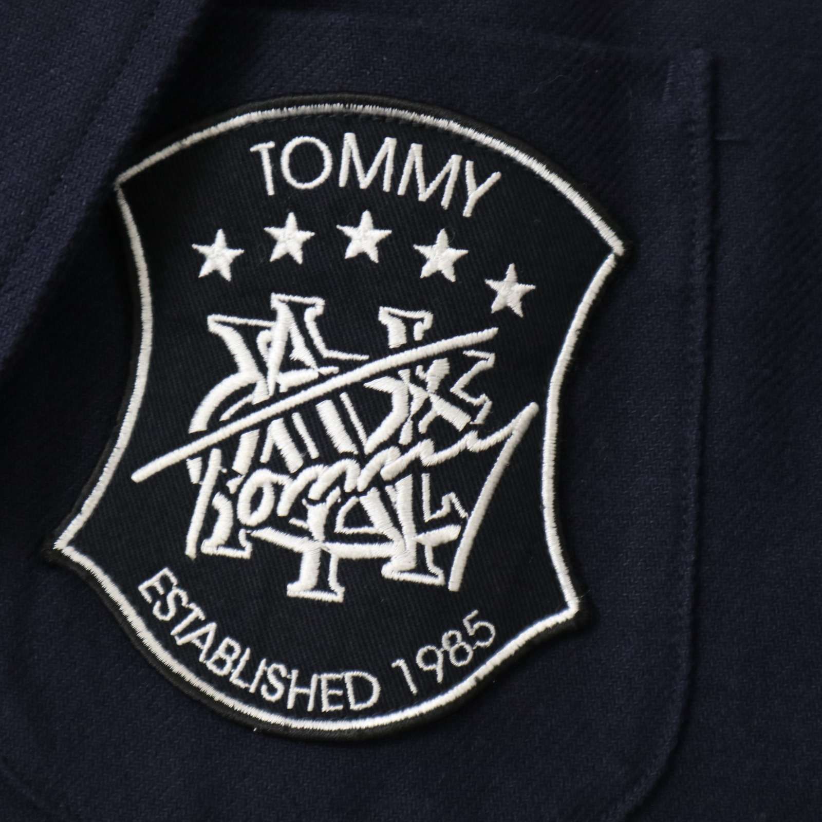 TOMMY トミー ヒルフィガー ワッペン☆ 銀ボタン 裏地レオパード