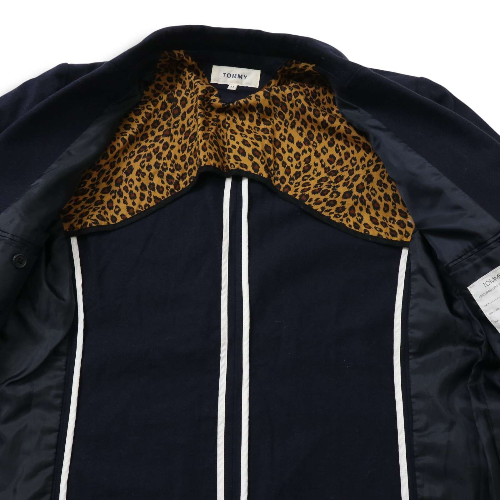 TOMMY トミー ヒルフィガー ワッペン☆ 銀ボタン 裏地レオパード