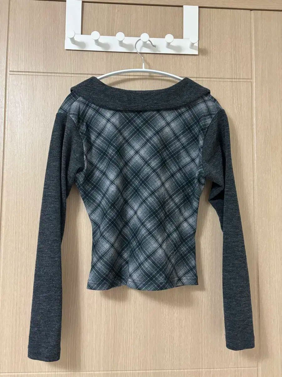 セッセセ チェック シャーリングトップス