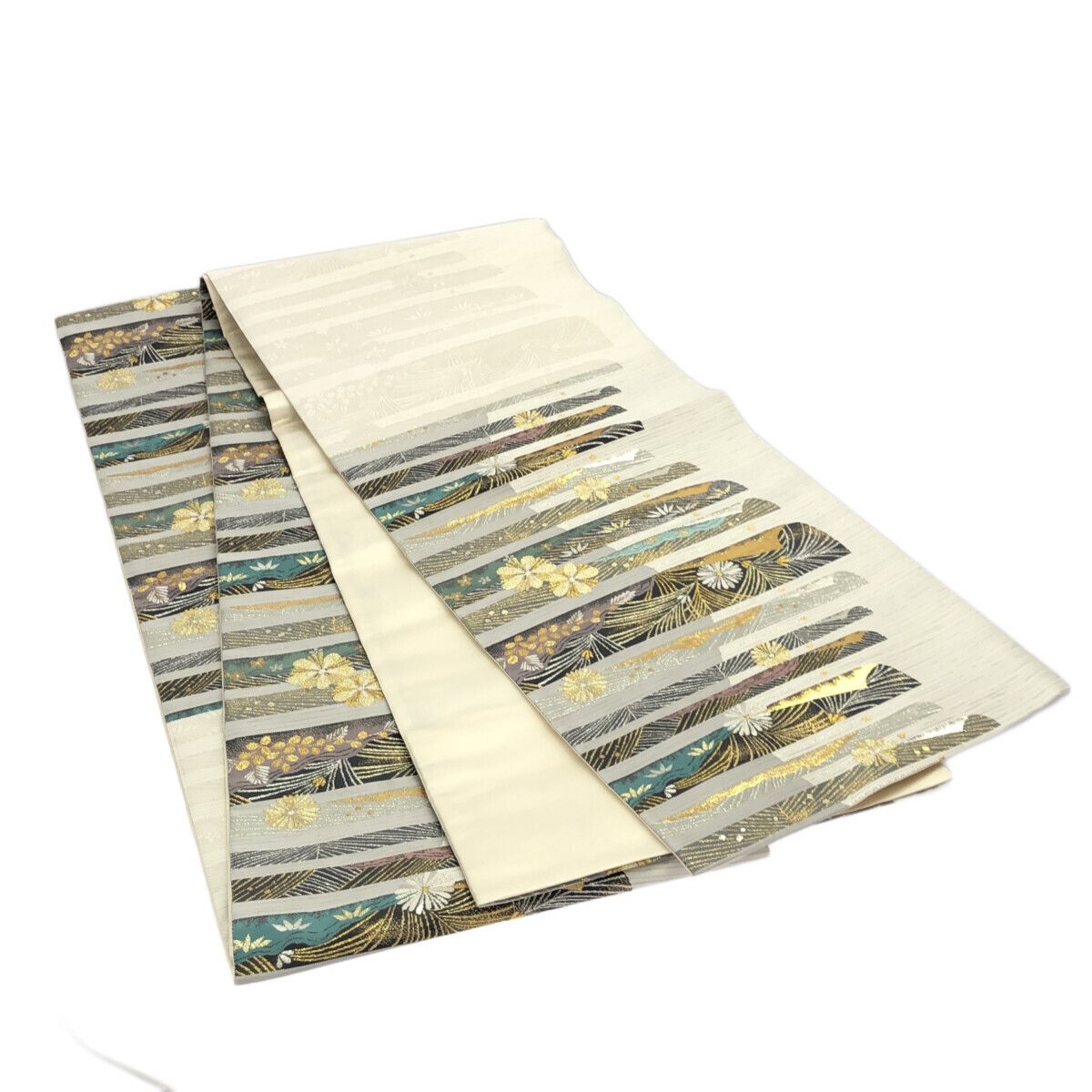 袋帯 詩仙 西陣 紹巴織 パールトーン加工 12049