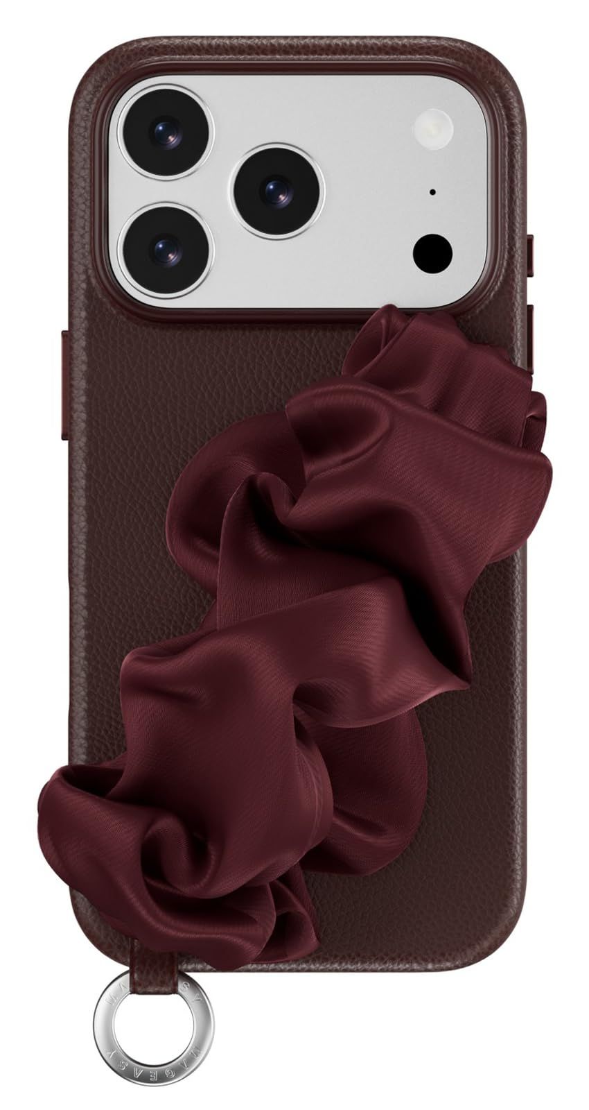 MagEasy iPhone 17 Pro 対応 ケース MagSafe 対応 ストラップ バンド付き 合成 皮 革 かわいい スマホケース おしゃれ グリップ バンド 耐衝撃 携帯ケース iPhone17Pro アイフォン17Pro 対