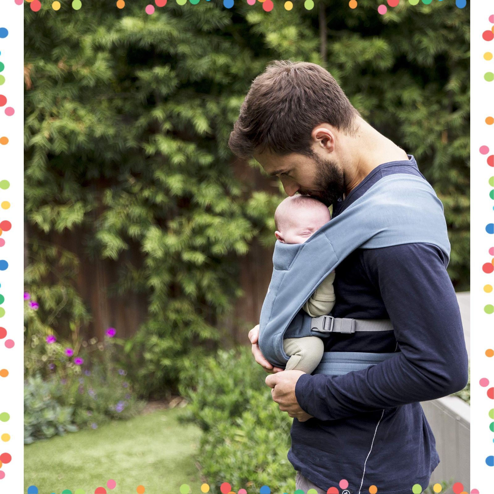 0か月から オックスフォードブルー EMBRACE エンブレース ベビーキャリア CREGBCEMAOXBLU 簡単装着 軽量 柔らかい 新生児から 日本 付 前向き抱き可 抱っこひも Ergobaby エルゴベビー