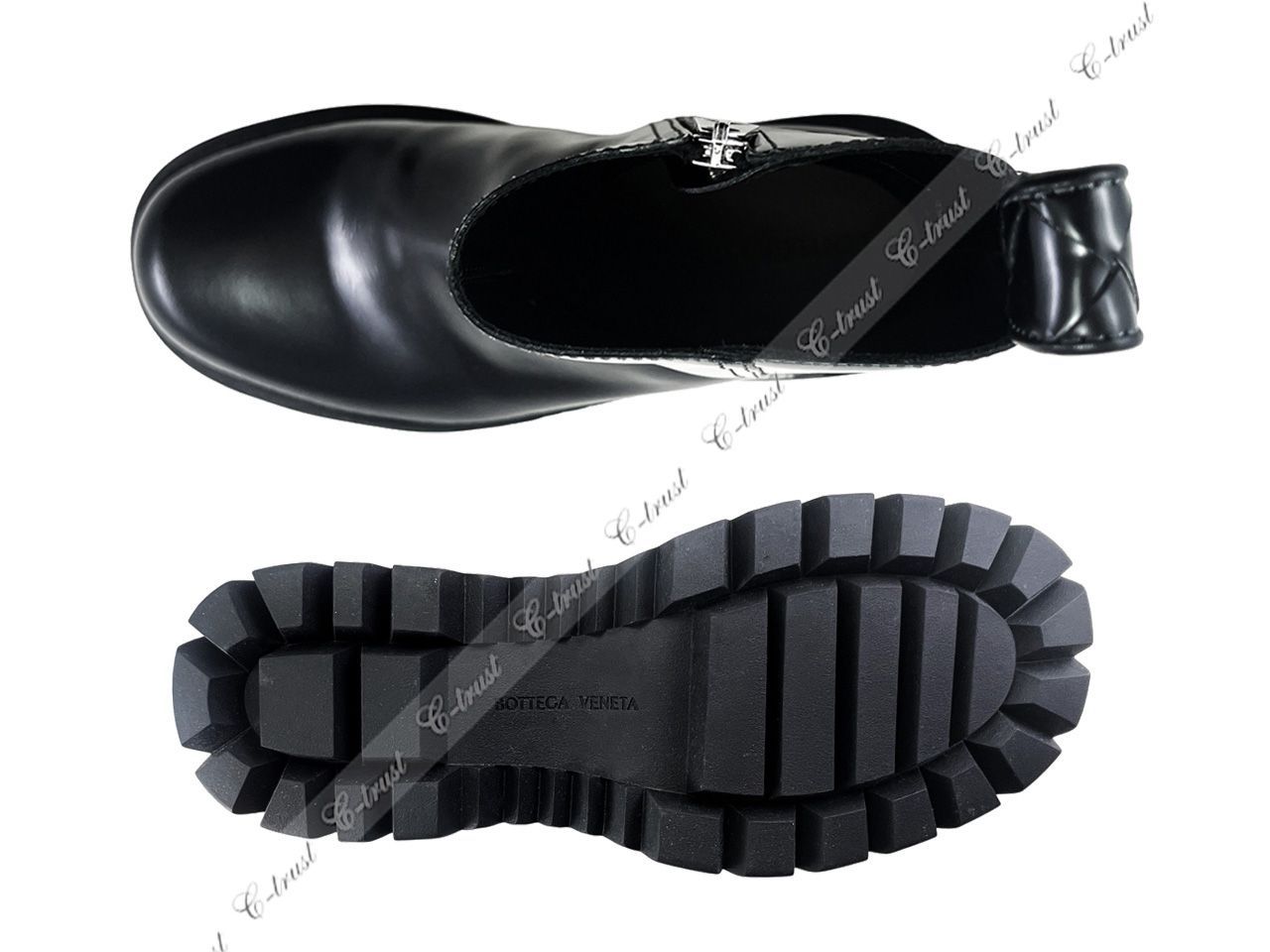  BOTTEGA VENETA ボッテガ ヴェネタ ハイカット ブーツ HIGHWAY ANKLE BOOTS シューズ イントレ イタリア製 1000 ブラック L 946-41 エンジニアブーツ ブーツ 革靴