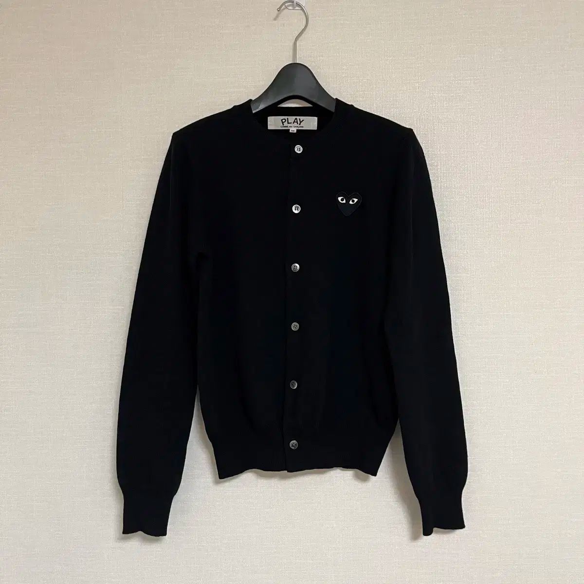 コム デ ギャルソン ブラック カーディガン ブラックワッペン