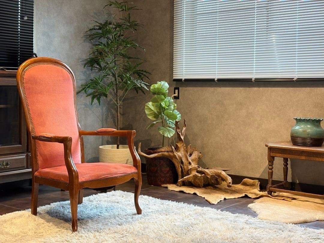 フランスアンティーク 輸入家具 ロココ 鋲打 リベット打 アームソファ GG