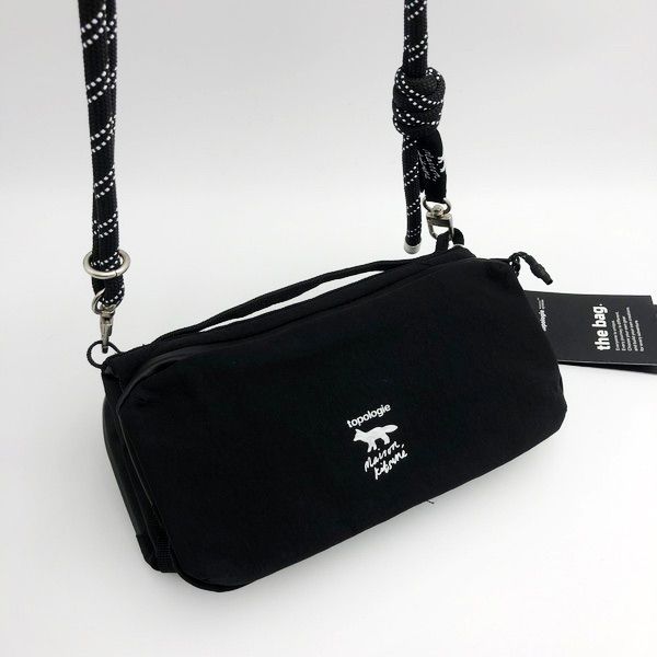 トポロジー　メゾンキツネ　コラボ　ボトルサコッシュ　ブラック 新品未使用 トポロジー✖️メゾンキツネ ユニセックス ボトル