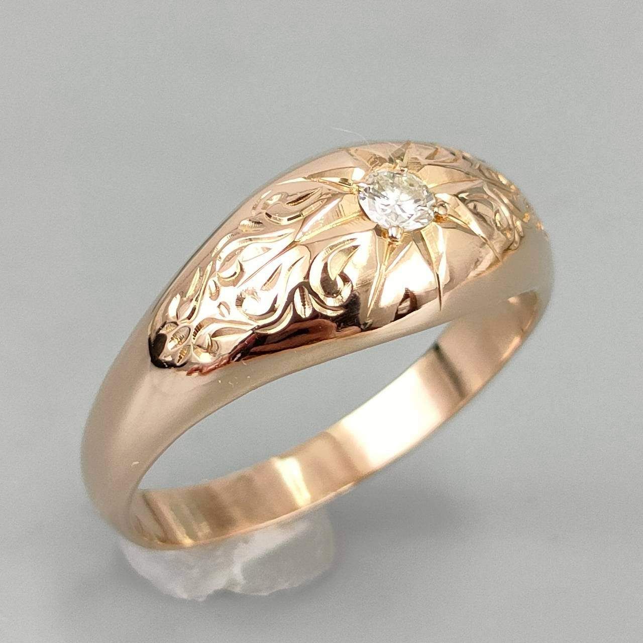 18金 K 18 彫金リング 0 1 ct 5 79ｇ 15号 D 443