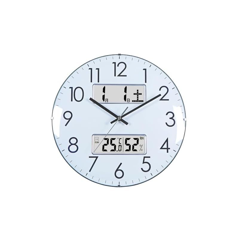 新品　未使用　温度湿度カレンダー六曜表示電波掛け時計　定価¥19,800- 楽天市場】【正午~クーポン5%引】 大型デジタル電波時計 電波 時計