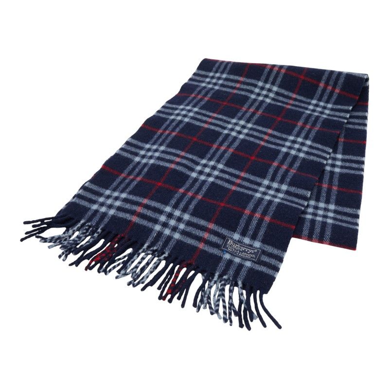 バーバリー ノバチェック ネイビー レッド ウール レディース 228 41822