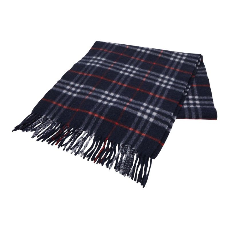 バーバリー ノバチェック ネイビー レッド カシミヤ レディース BURBERRY 228-41815