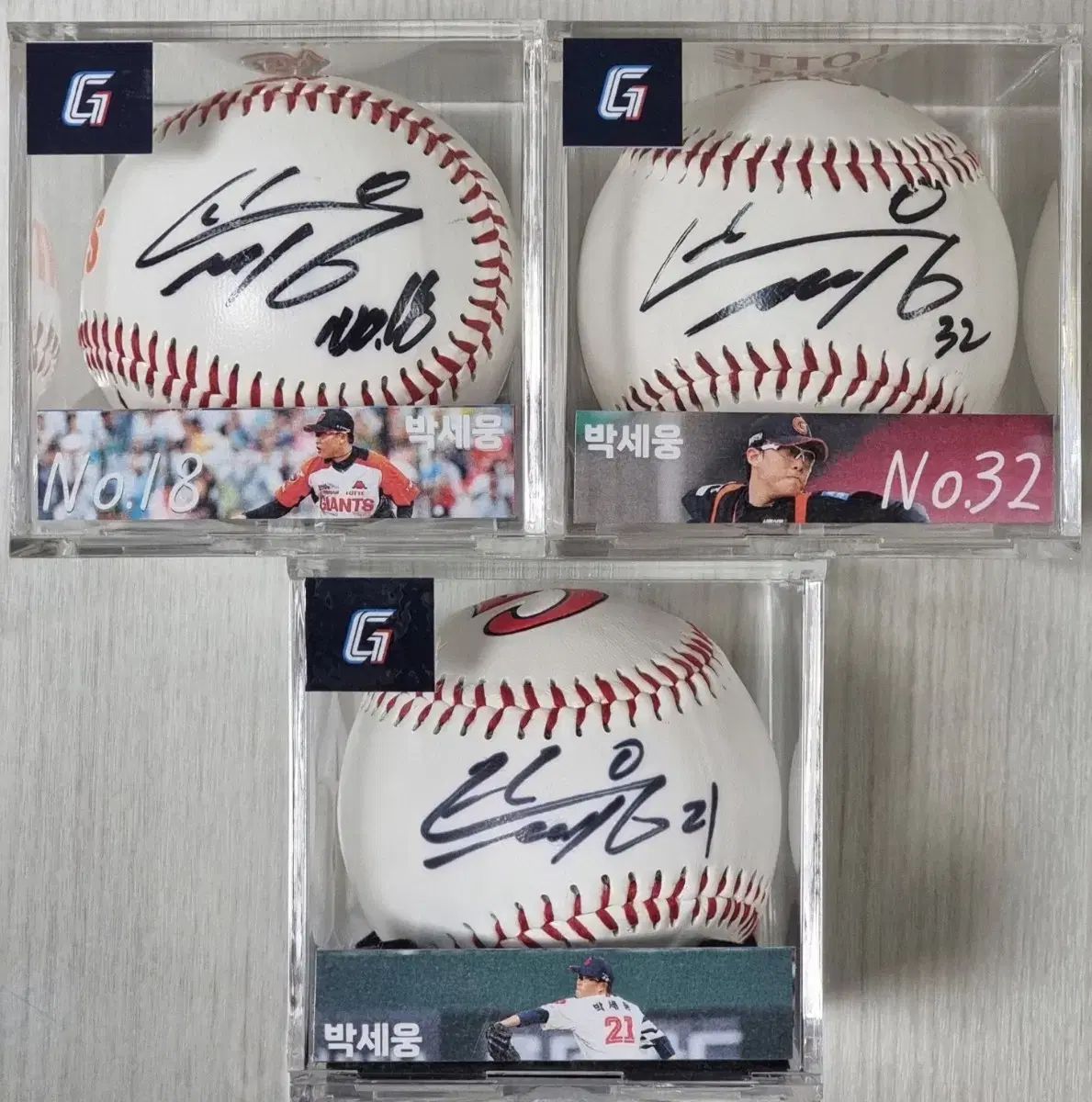 ロッテ パク セウン 背番号18 32 21 サイン入りロゴボール サインボール